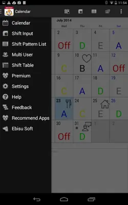 Shift Work Calendar android App screenshot 0