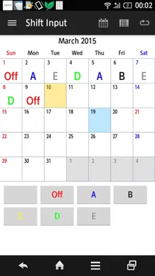 Shift Work Calendar android App screenshot 12