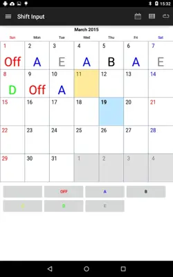 Shift Work Calendar android App screenshot 5